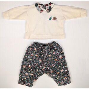 Krickets Baby 2-Piece Outfit 6M Fleece Top Cozy Pants Fall Winter Holiday Set